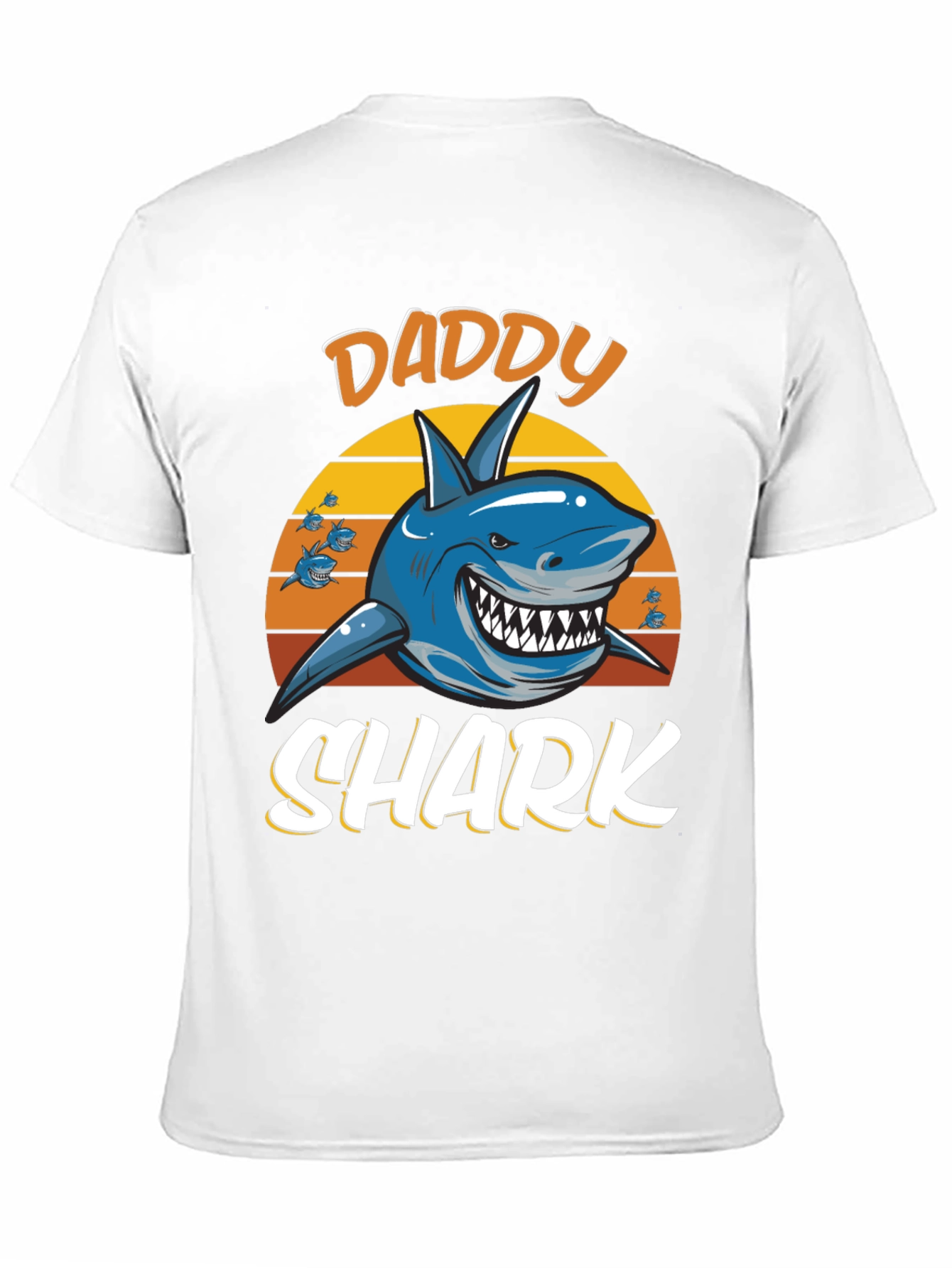 Daddy Shark Graphic Tee - Black Cotton T-Shirt