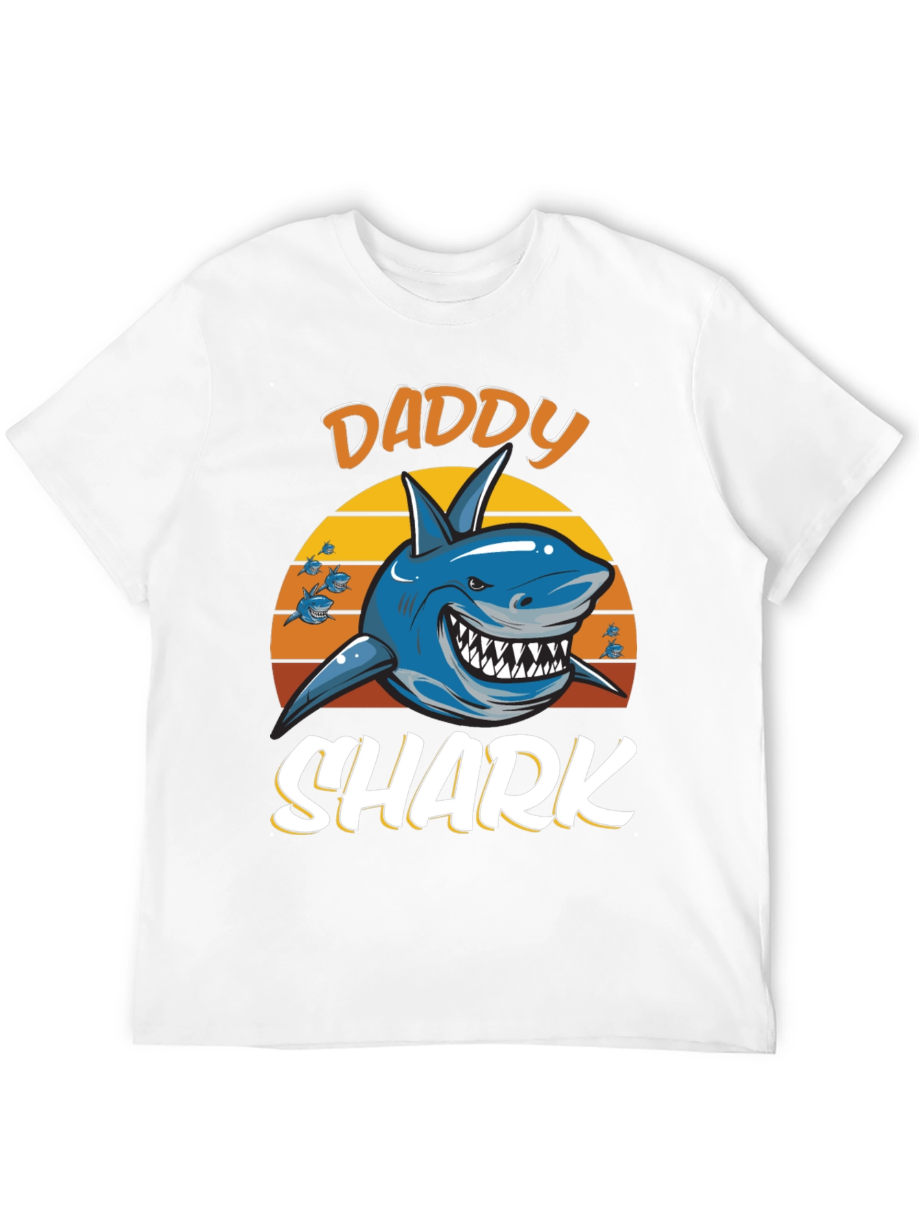 Daddy Shark Graphic Tee - Black Cotton T-Shirt