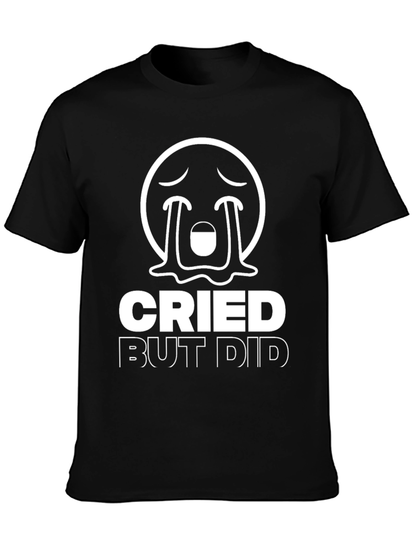 Cried But Did Funny Emoji Graphic T-Shirt