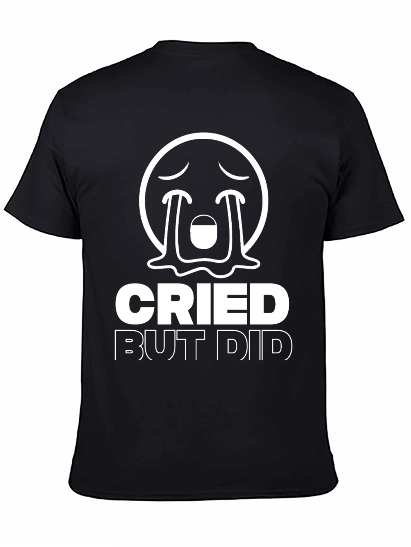 Cried But Did Funny Emoji Graphic T-Shirt