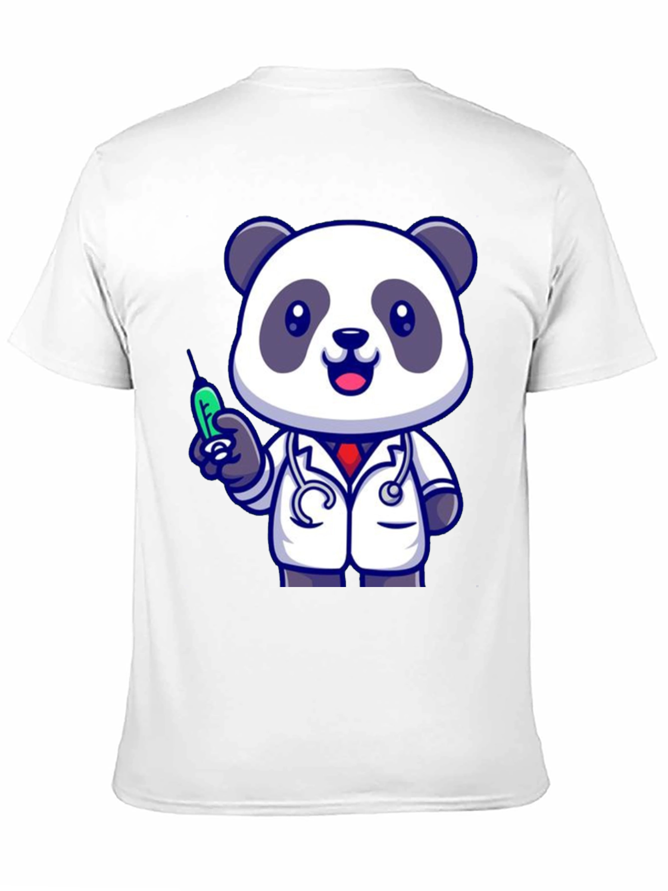 Doctor Panda Graphic Tee - Black Cotton Blend