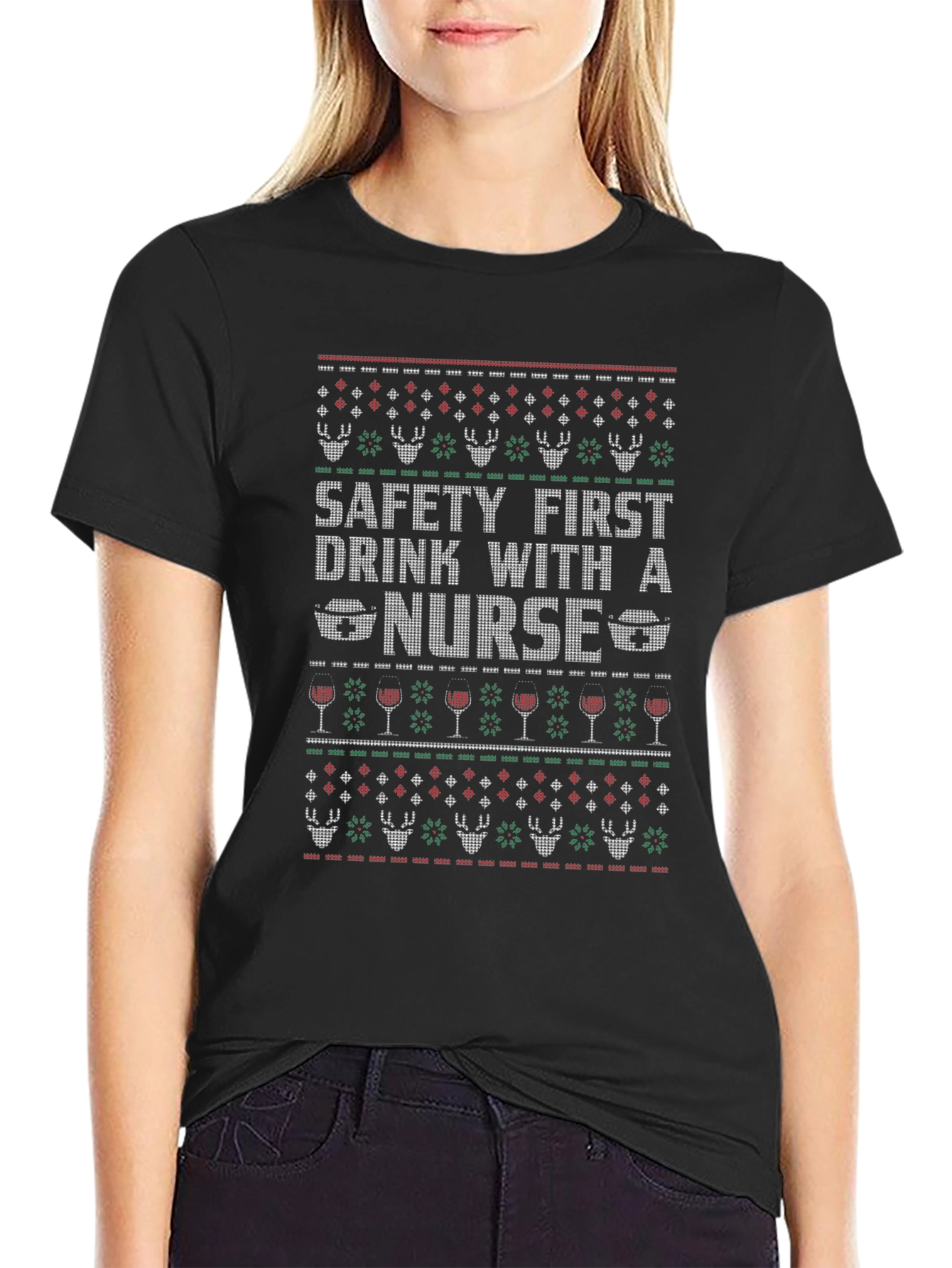 Funny Nurse Ugly Christmas Sweater T-Shirt