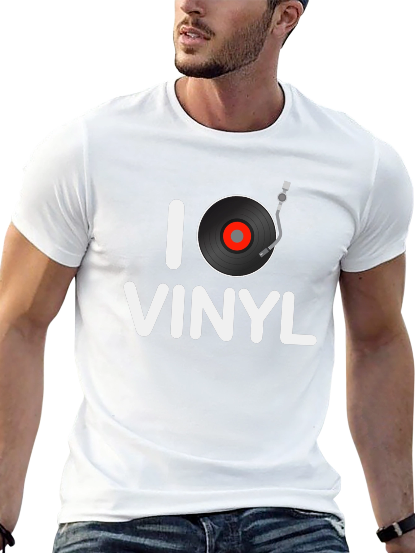 I Love Vinyl Graphic Tee - Music Lover Shirt