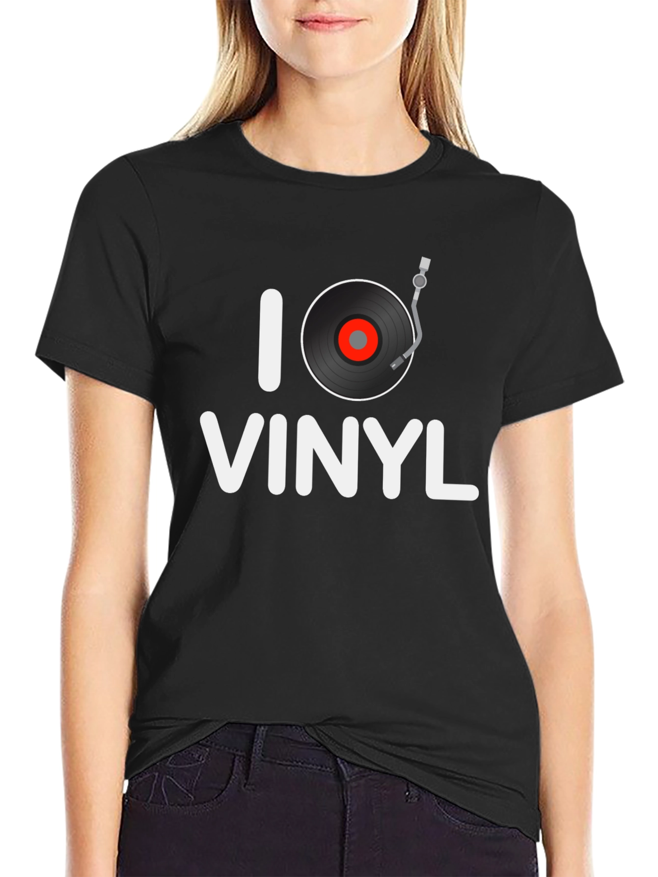 I Love Vinyl Graphic Tee - Music Lover Shirt