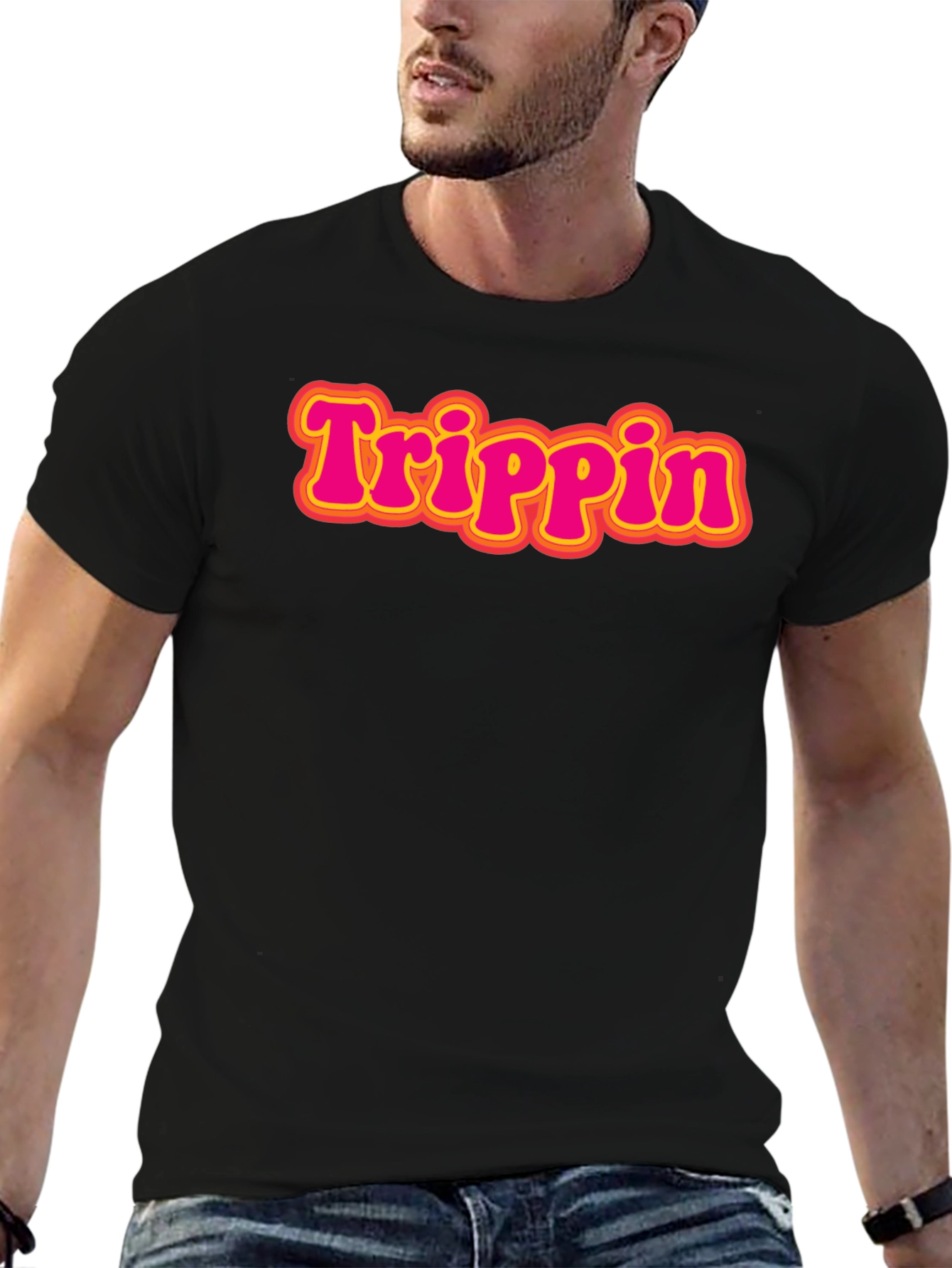 Retro Trippin Graphic Tee - Black