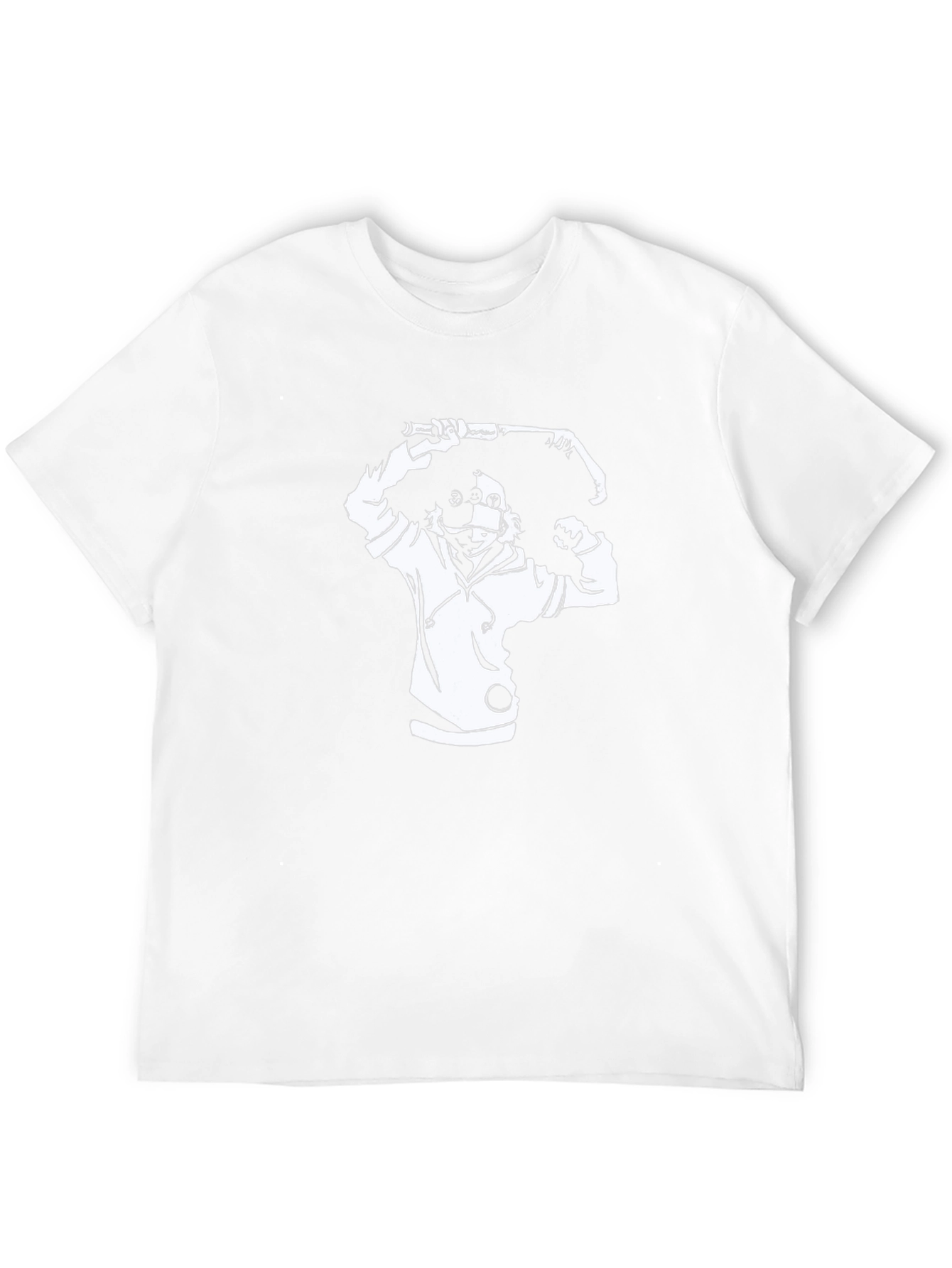 Black Graphic Tee - Hooded Character with Baseball Bat