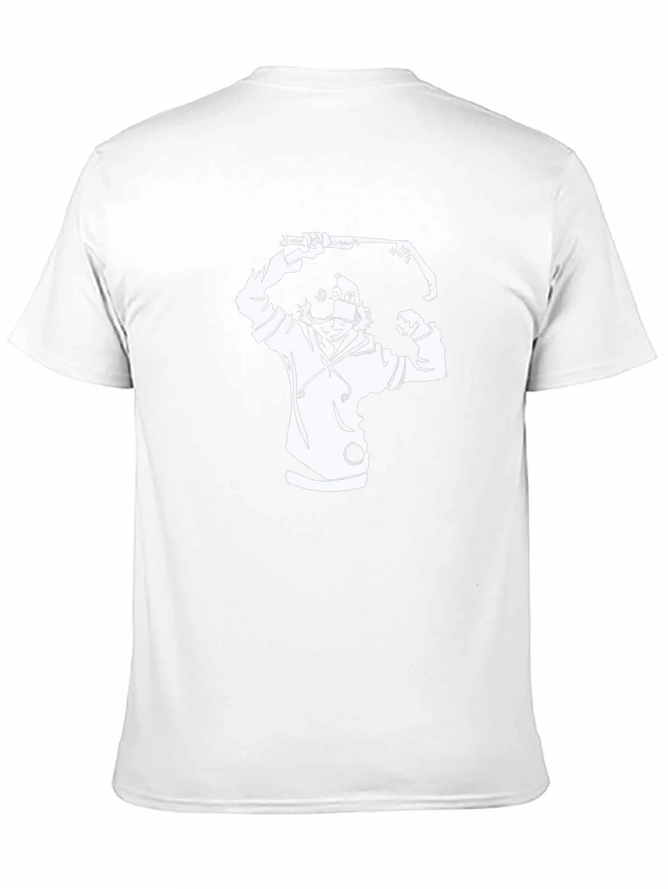 Black Graphic Tee - Hooded Character with Baseball Bat