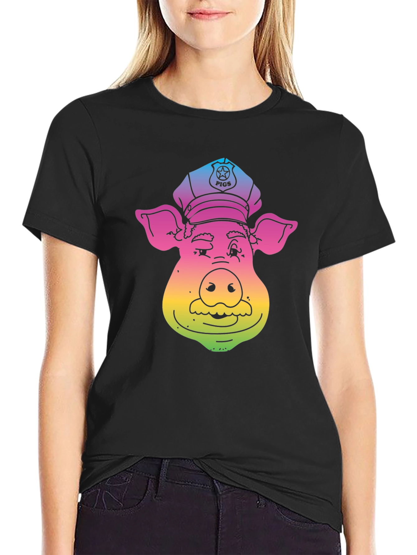Rainbow Pig Police T-Shirt