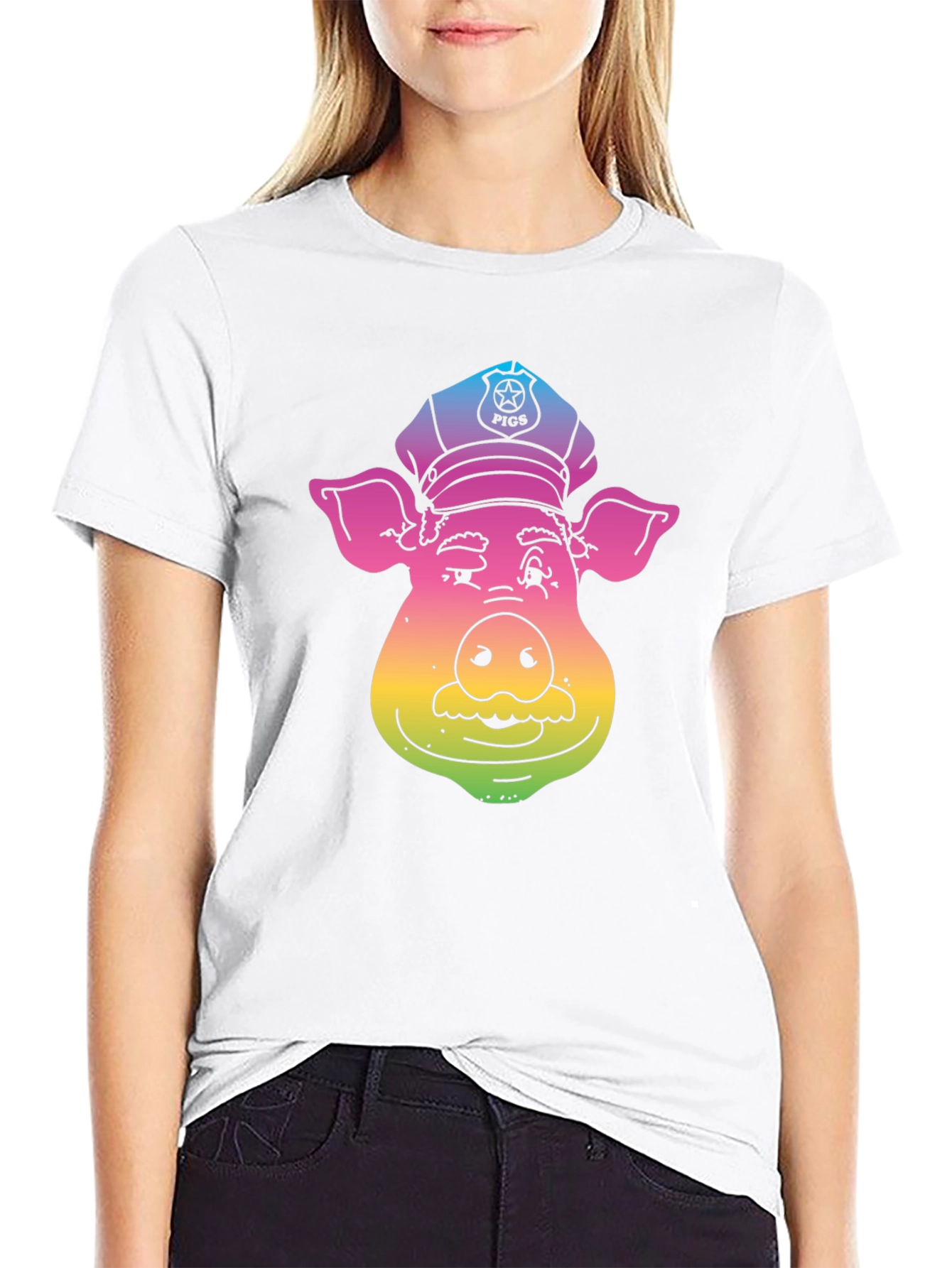 Rainbow Pig Police T-Shirt