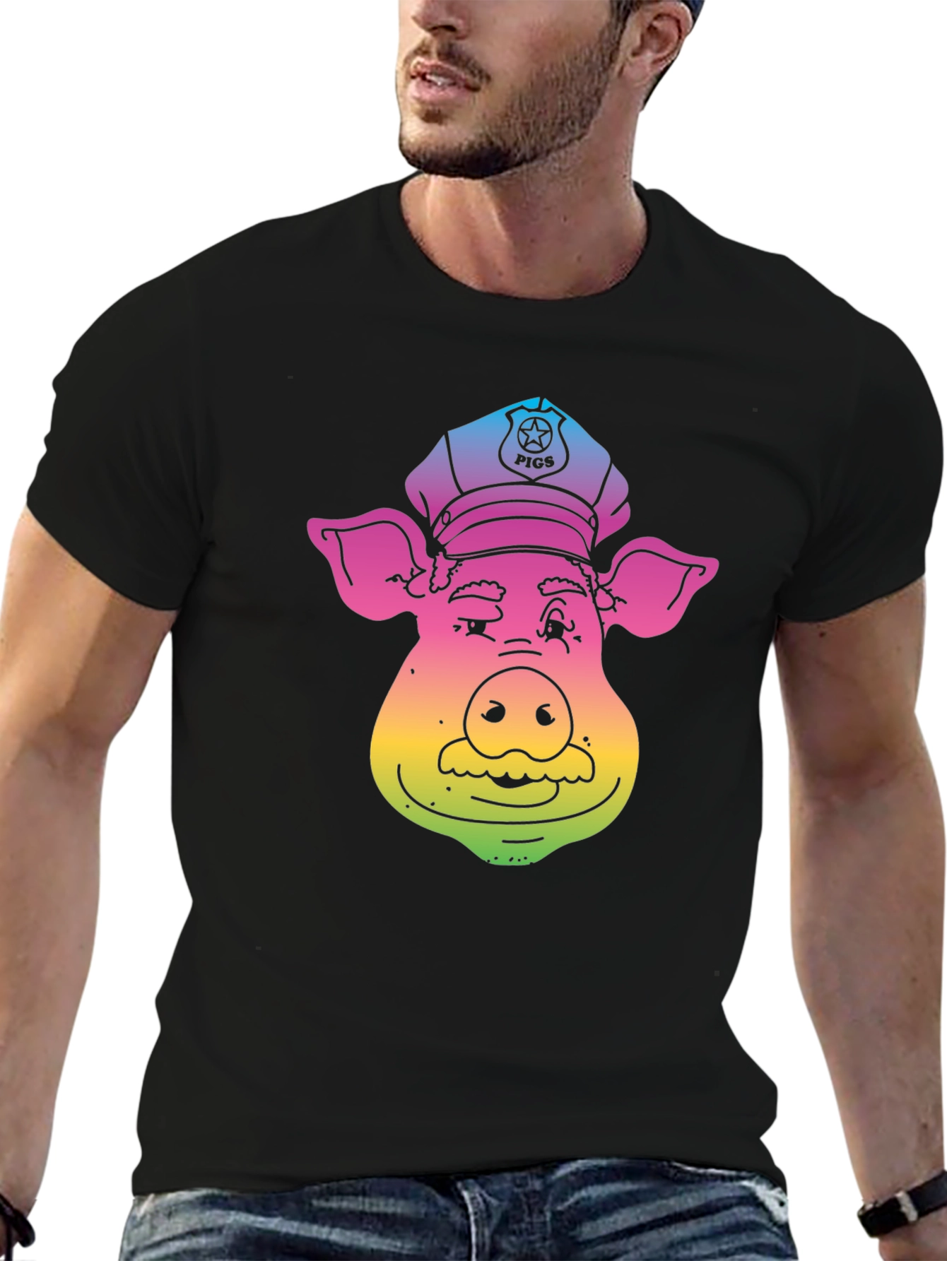 Rainbow Pig Police T-Shirt