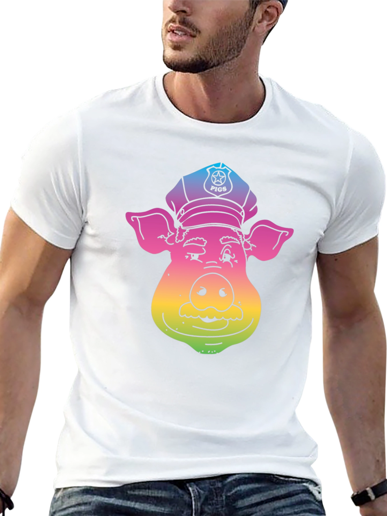 Rainbow Pig Police T-Shirt