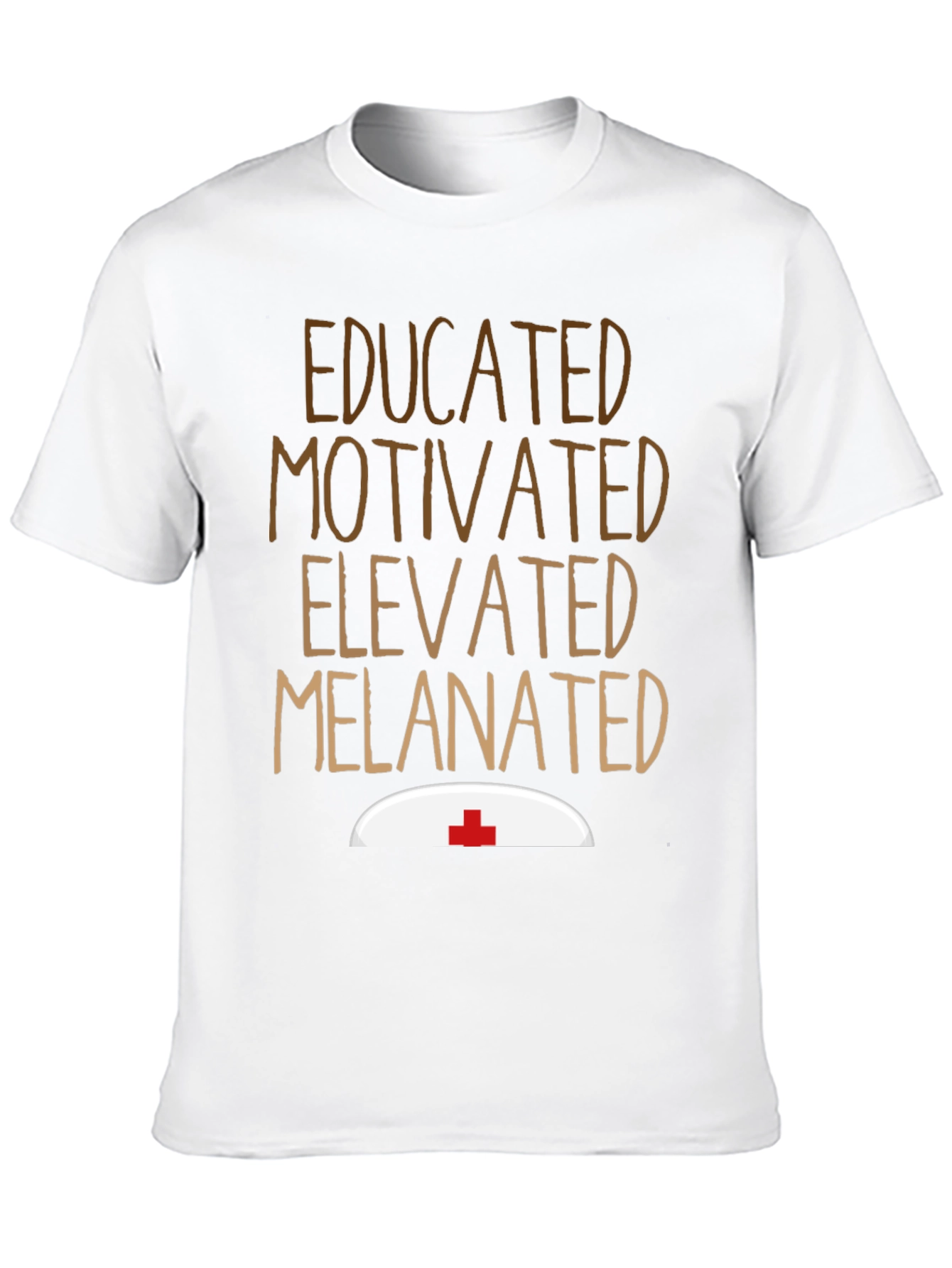 Educated Melanin Nurse Graphic T-Shirt