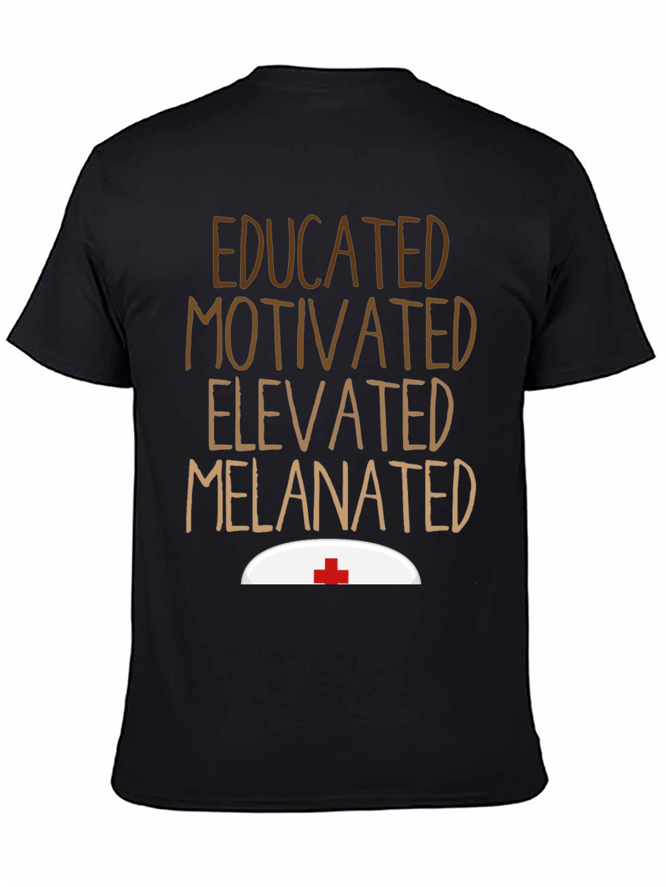 Educated Melanin Nurse Graphic T-Shirt