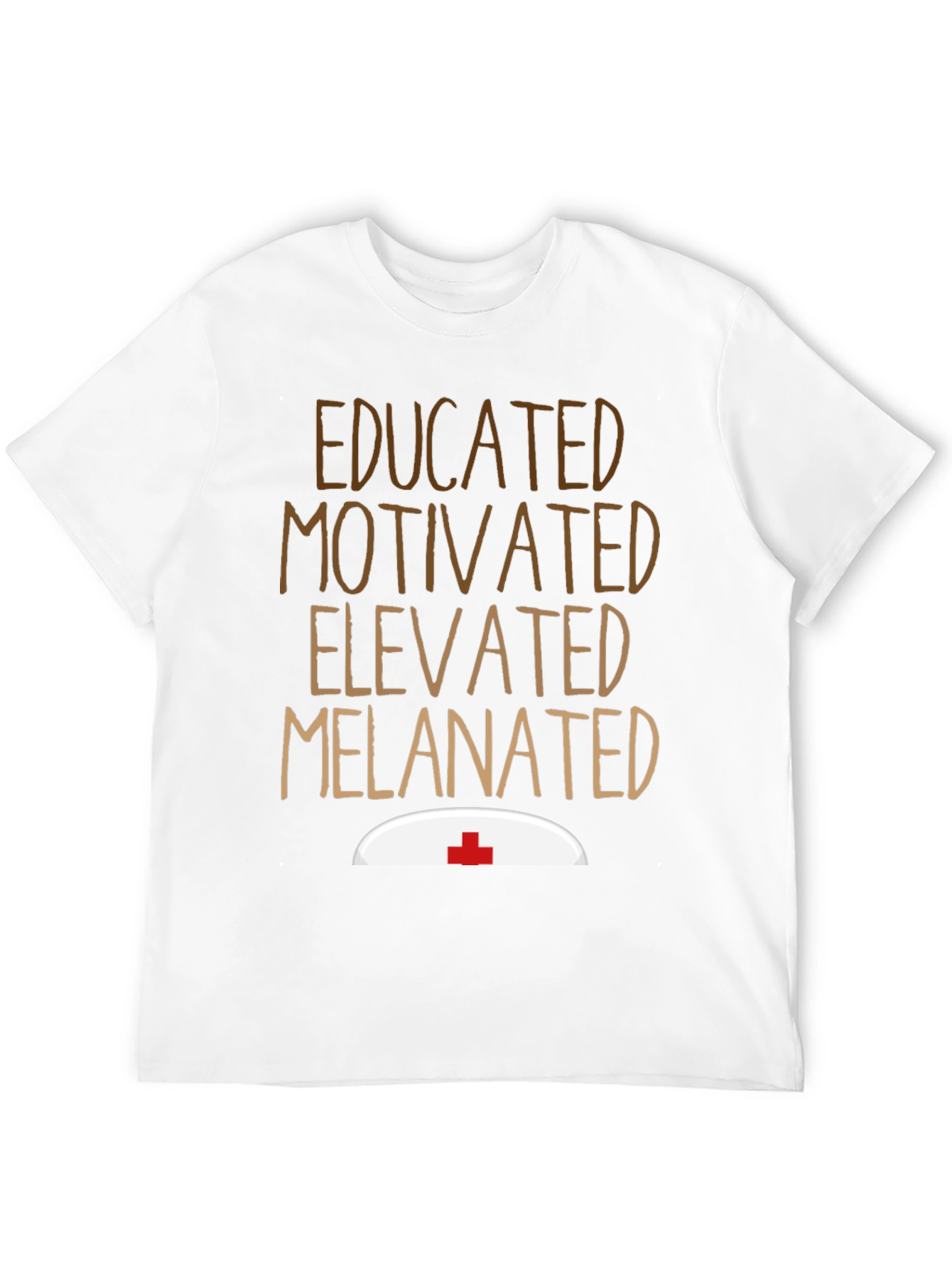 Educated Melanin Nurse Graphic T-Shirt