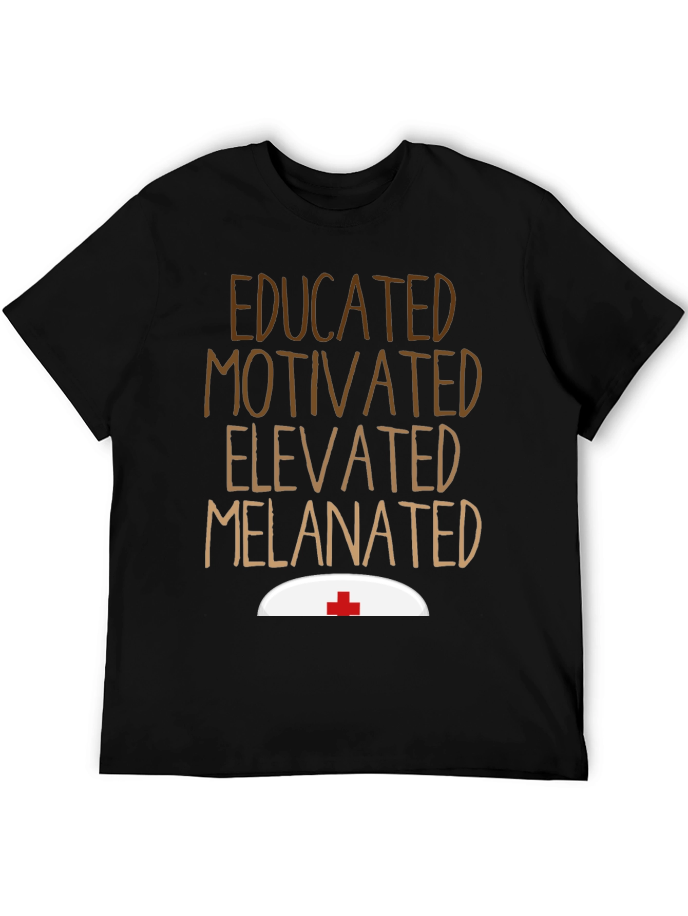 Educated Melanin Nurse Graphic T-Shirt