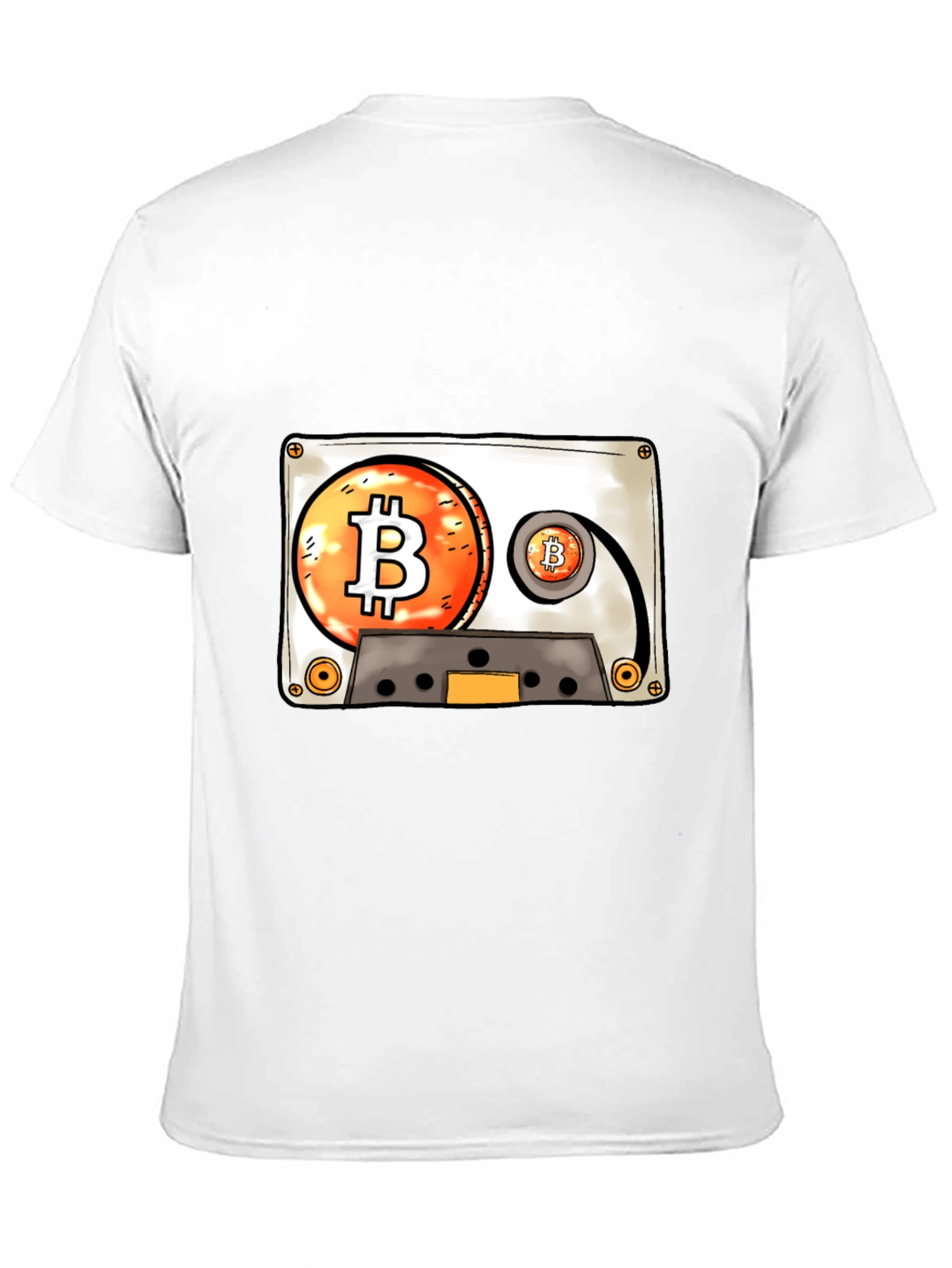 Bitcoin Cassette Tape Graphic Tee - Crypto Lover
