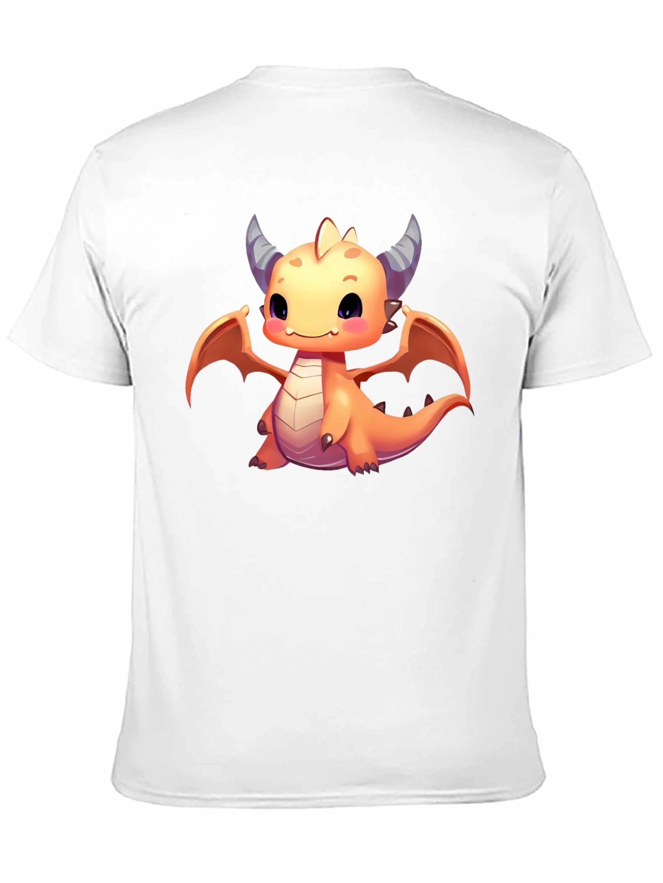 Cute Dragon Graphic T-Shirt - Black