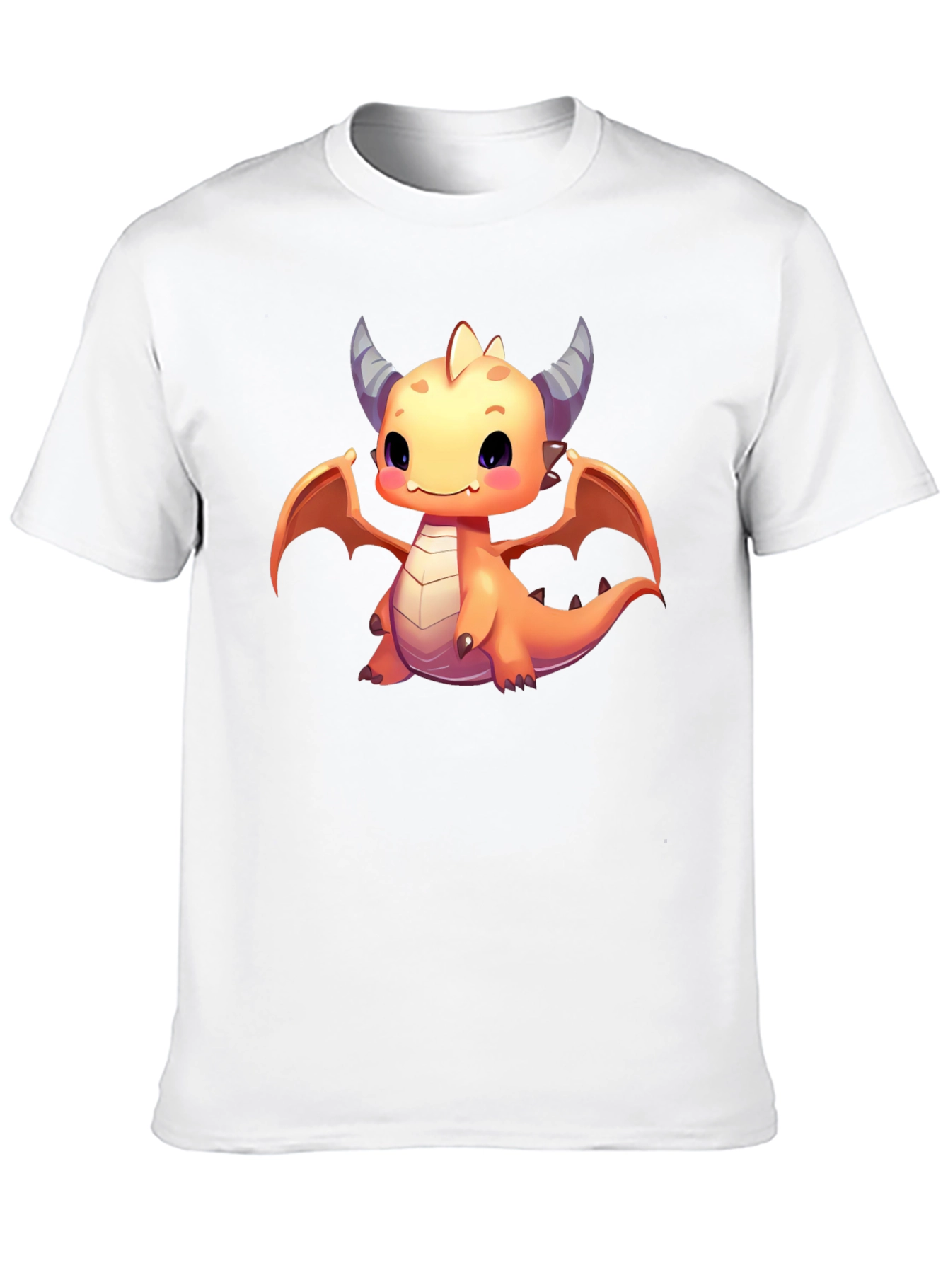 Cute Dragon Graphic T-Shirt - Black