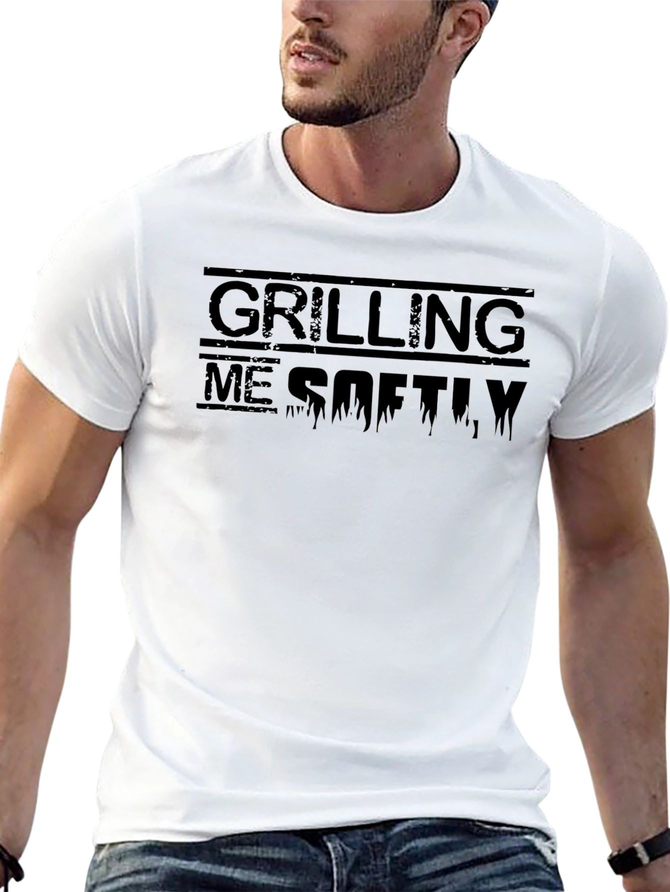 Grilling Me Softly Black T-Shirt