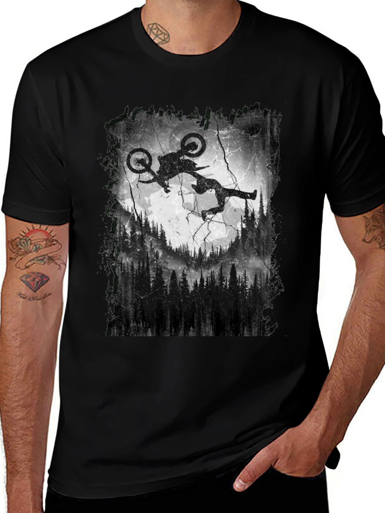 Mountain Bike Silhouette Graphic Tee