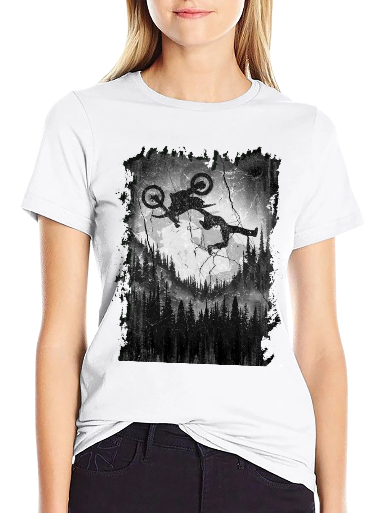 Mountain Bike Silhouette Graphic Tee