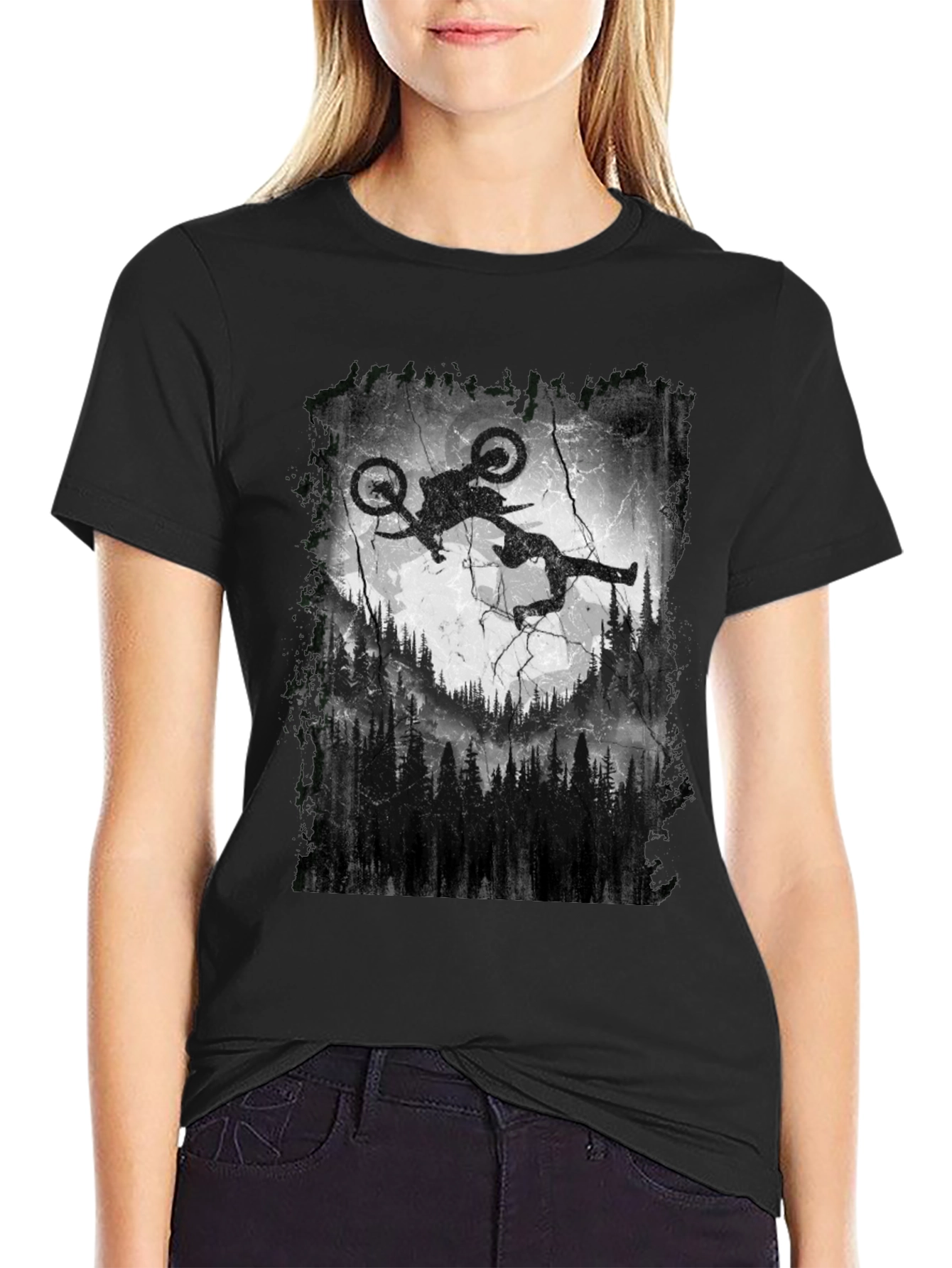 Mountain Bike Silhouette Graphic Tee