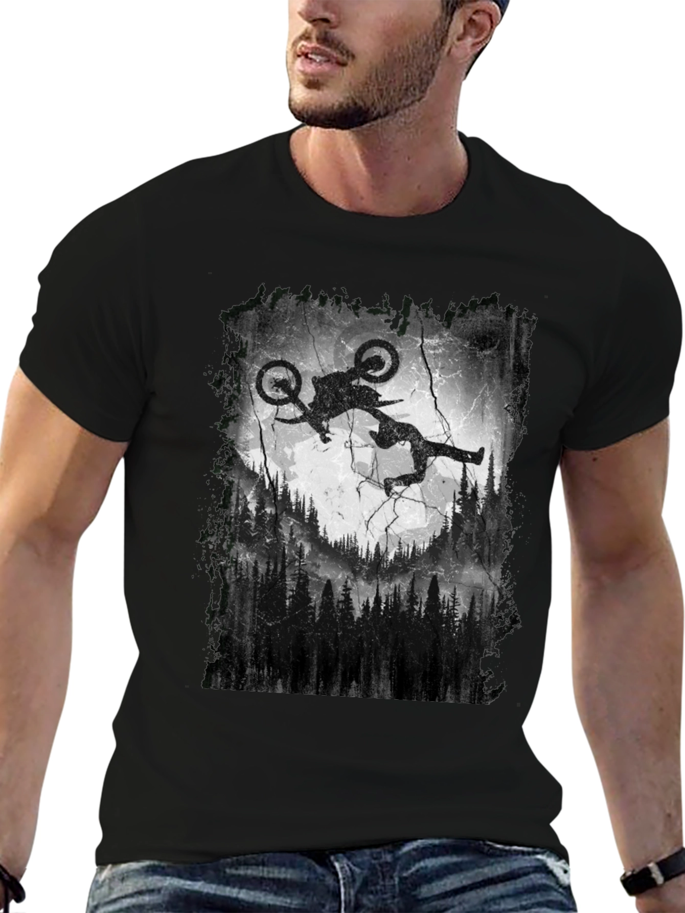 Mountain Bike Silhouette Graphic Tee