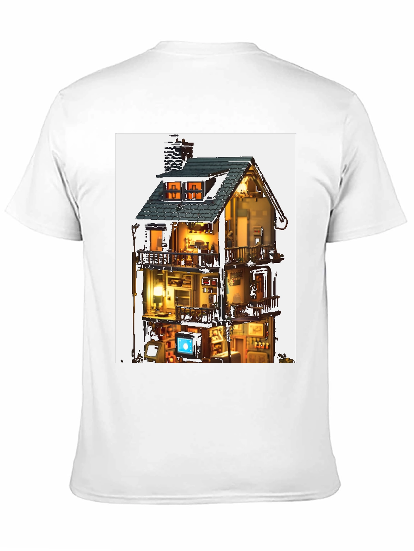 Architectural Dollhouse Graphic Tee - Black