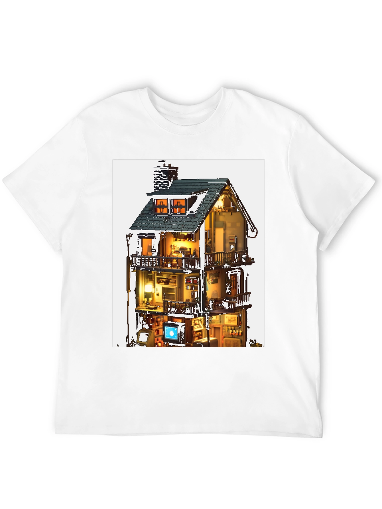 Architectural Dollhouse Graphic Tee - Black