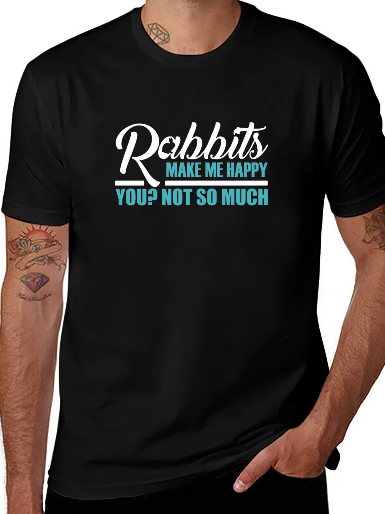 Rabbits Make Me Happy T-Shirt