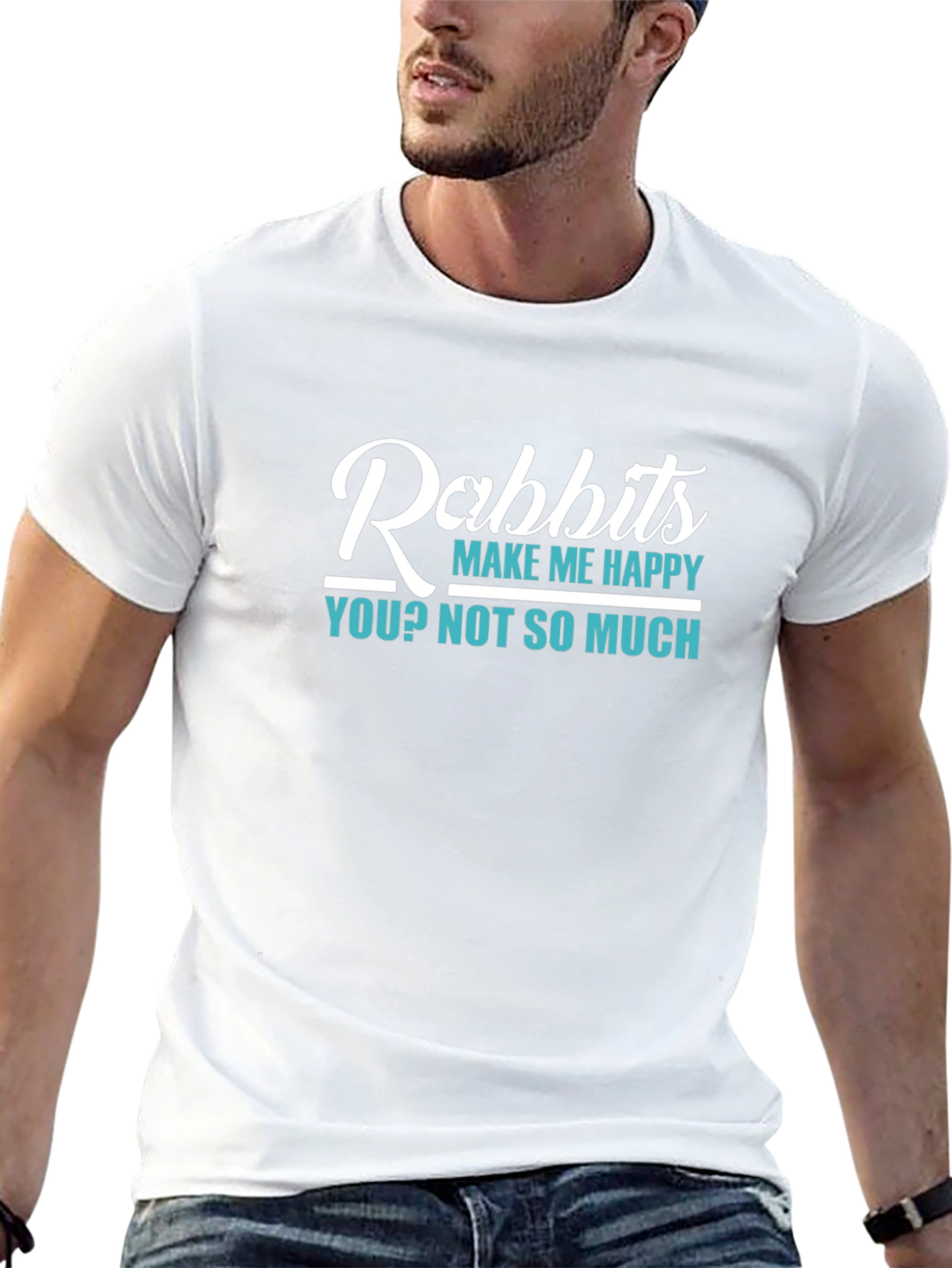 Rabbits Make Me Happy T-Shirt