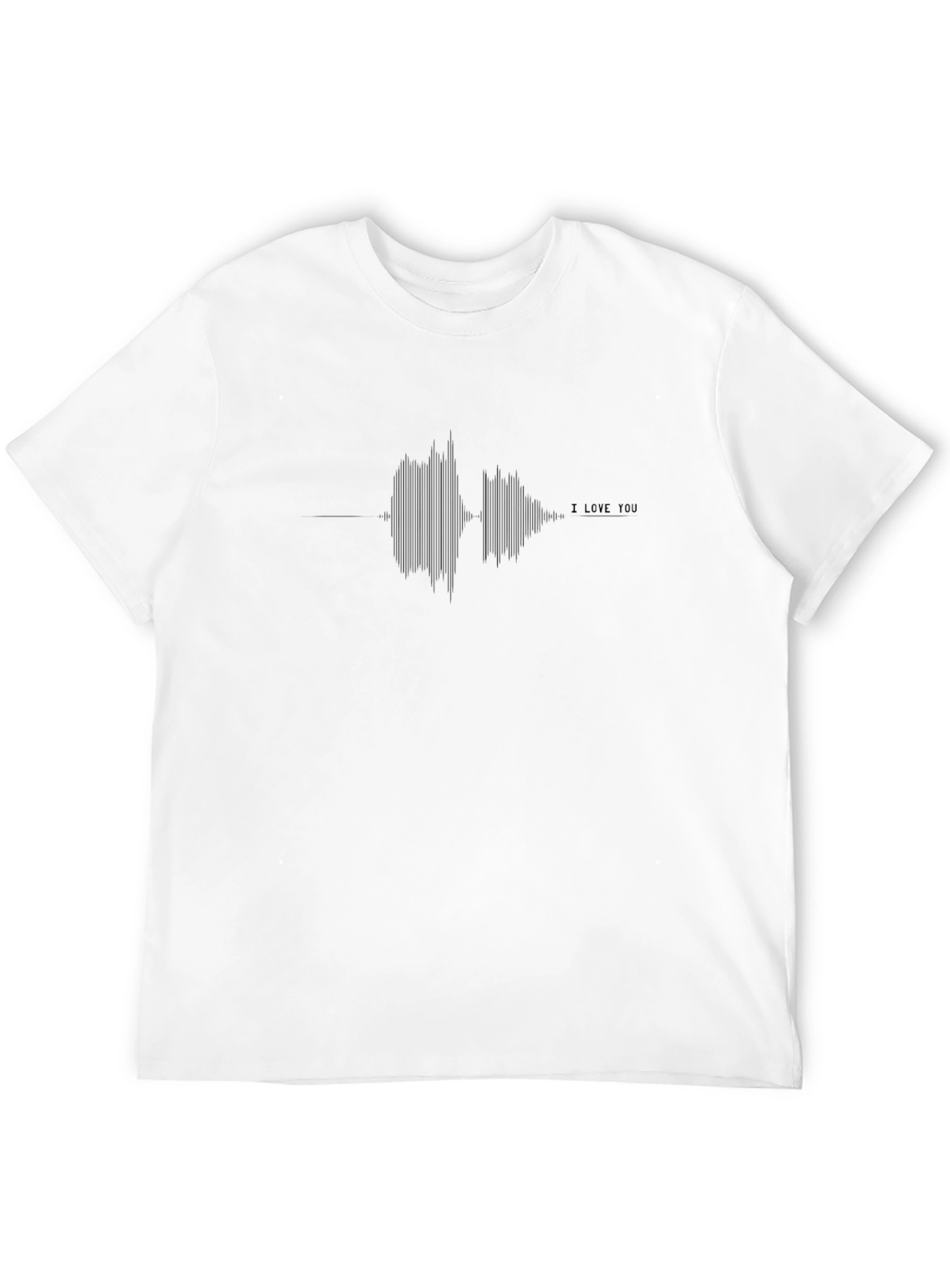 I Love You Waveform Black Graphic Tee