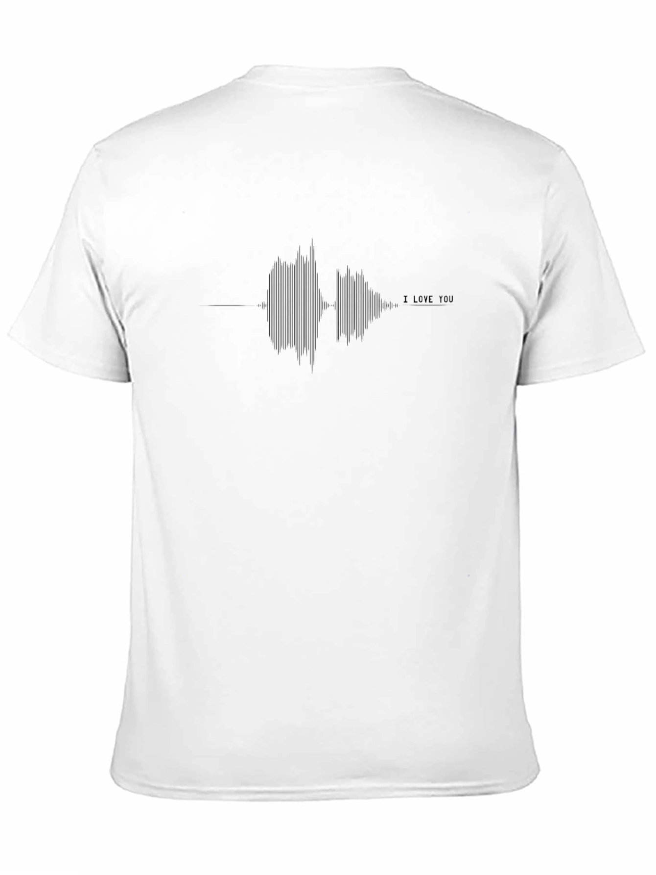 I Love You Waveform Black Graphic Tee