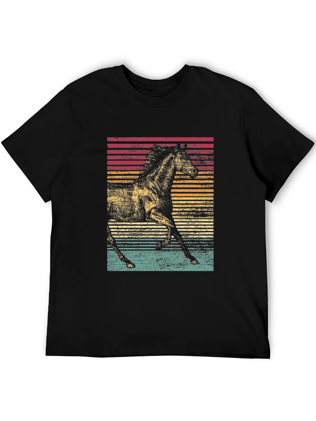 Retro Horse Graphic T-Shirt - Equestrian Style