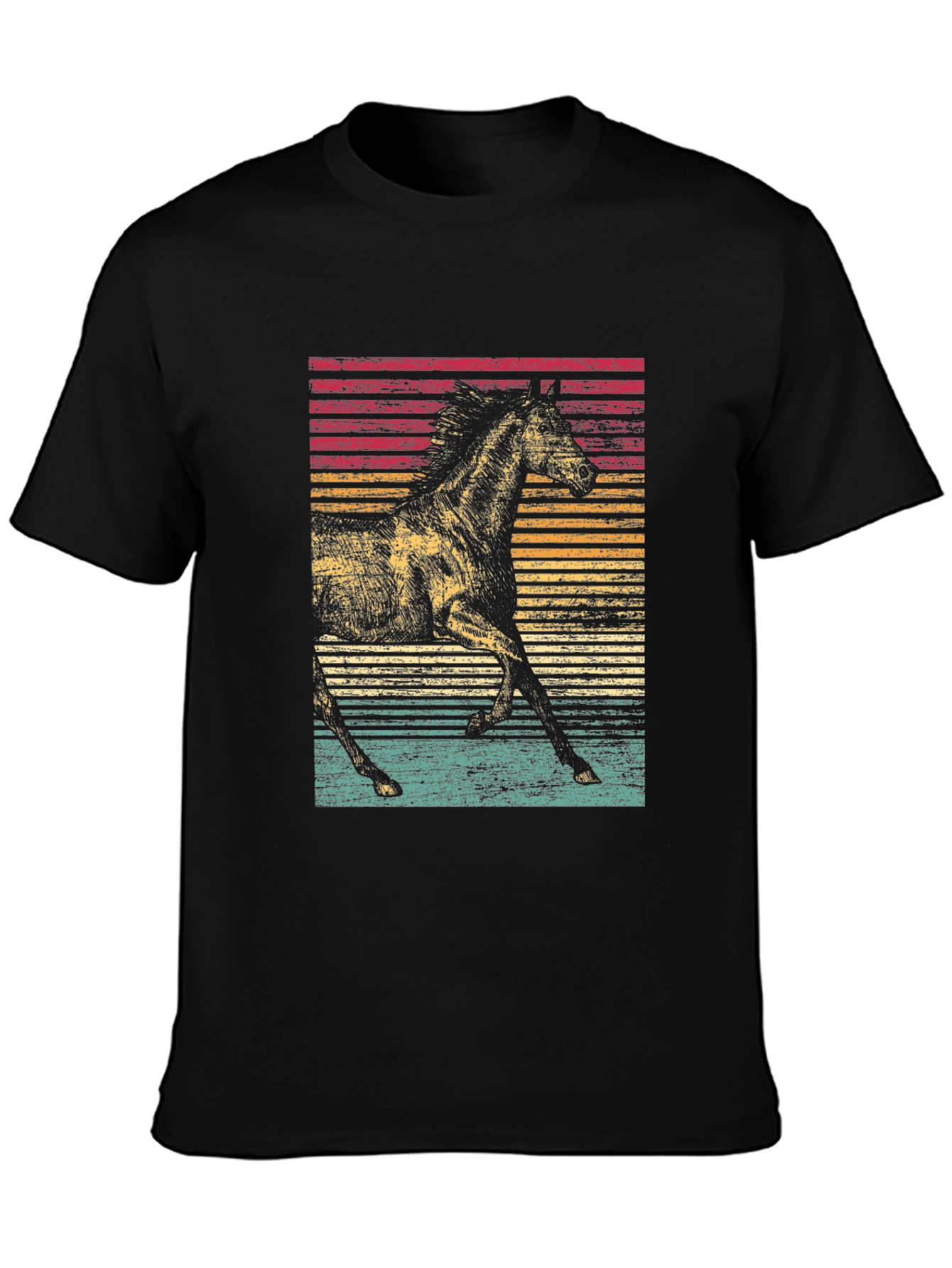 Retro Horse Graphic T-Shirt - Equestrian Style