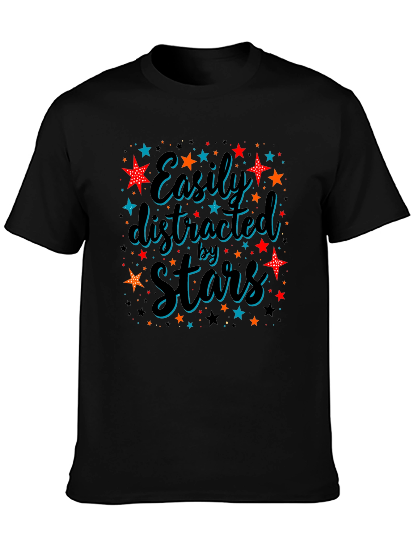 Easily Distracted By Stars Graphic T-Shirt