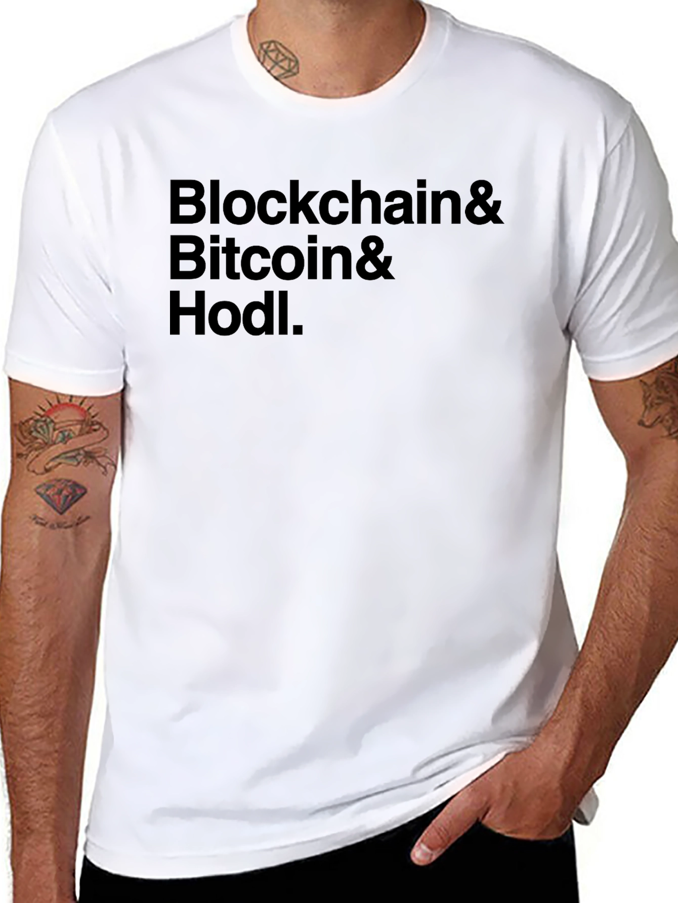 Blockchain Bitcoin Hodl Black T-Shirt