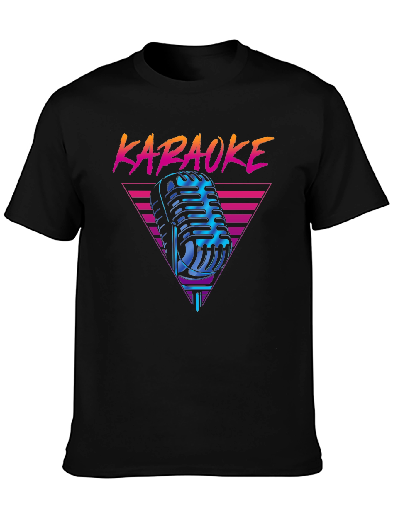 Retro Karaoke Microphone Graphic T-Shirt