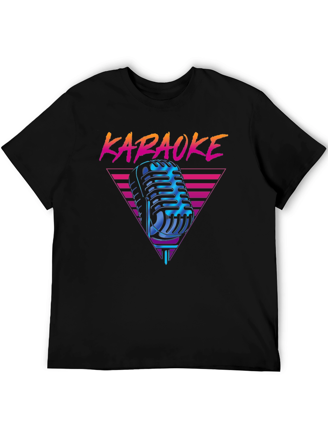Retro Karaoke Microphone Graphic T-Shirt