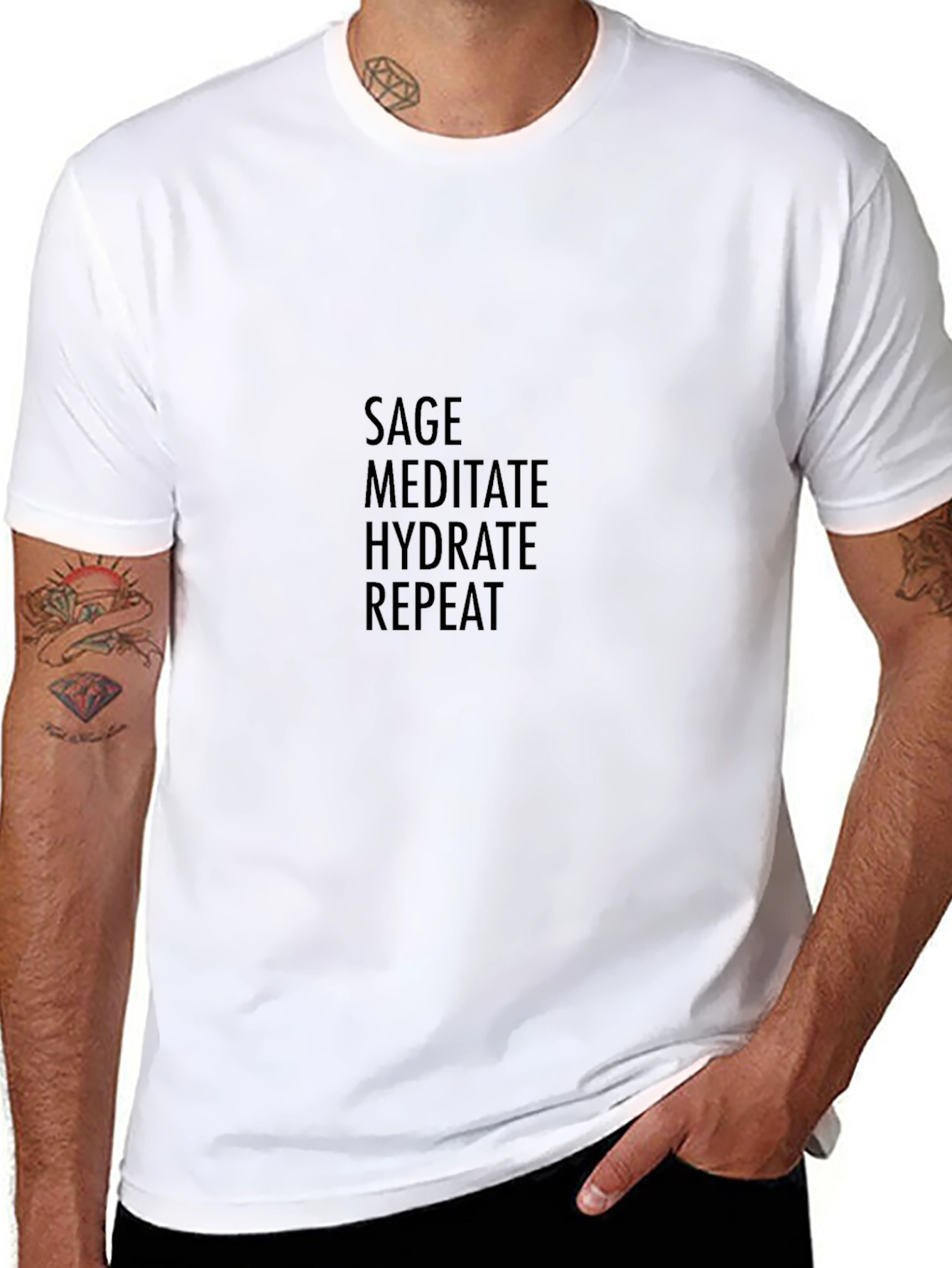 Sage Meditate Hydrate Repeat T-Shirt