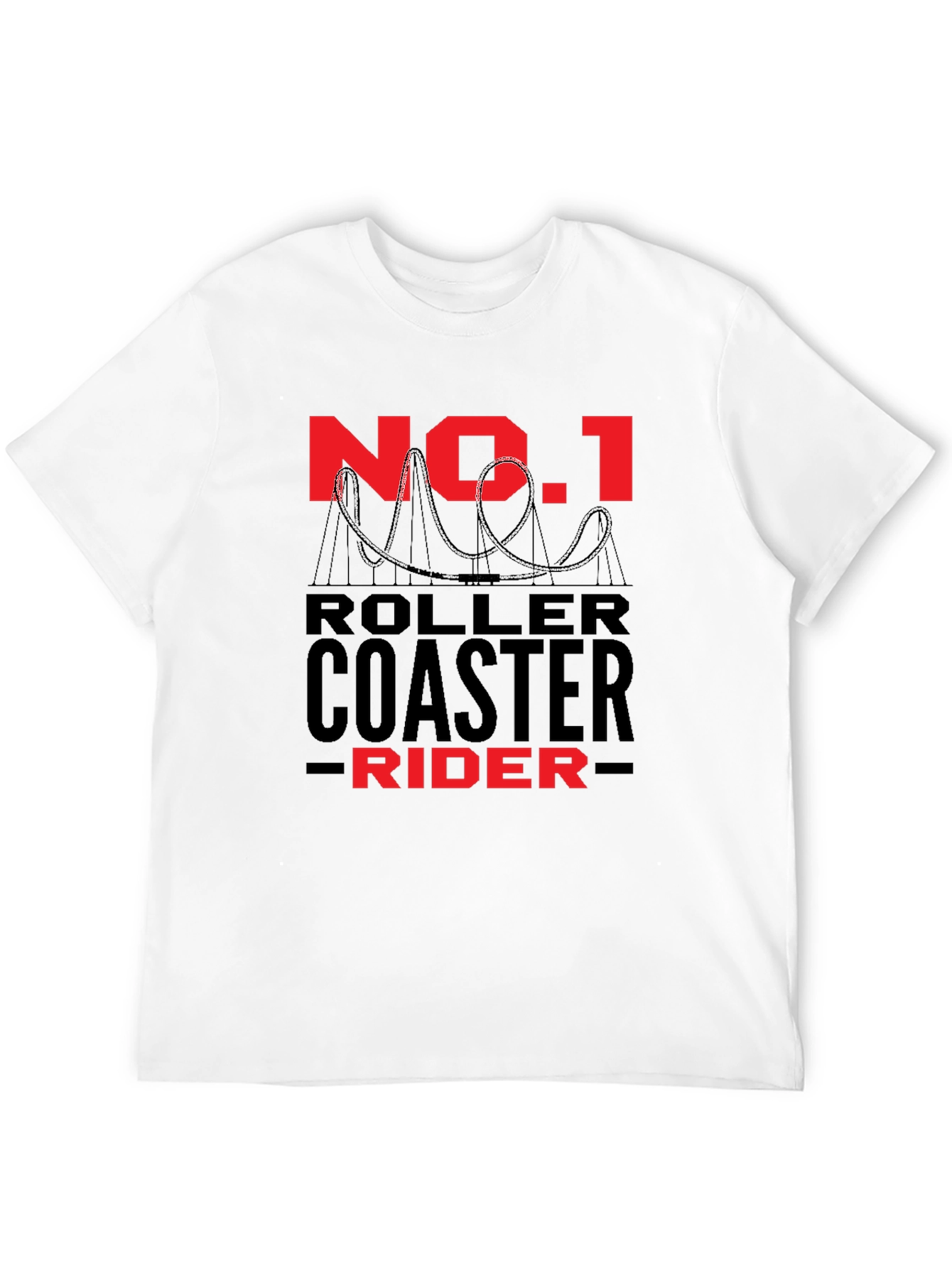 No. 1 Roller Coaster Rider Black Tee