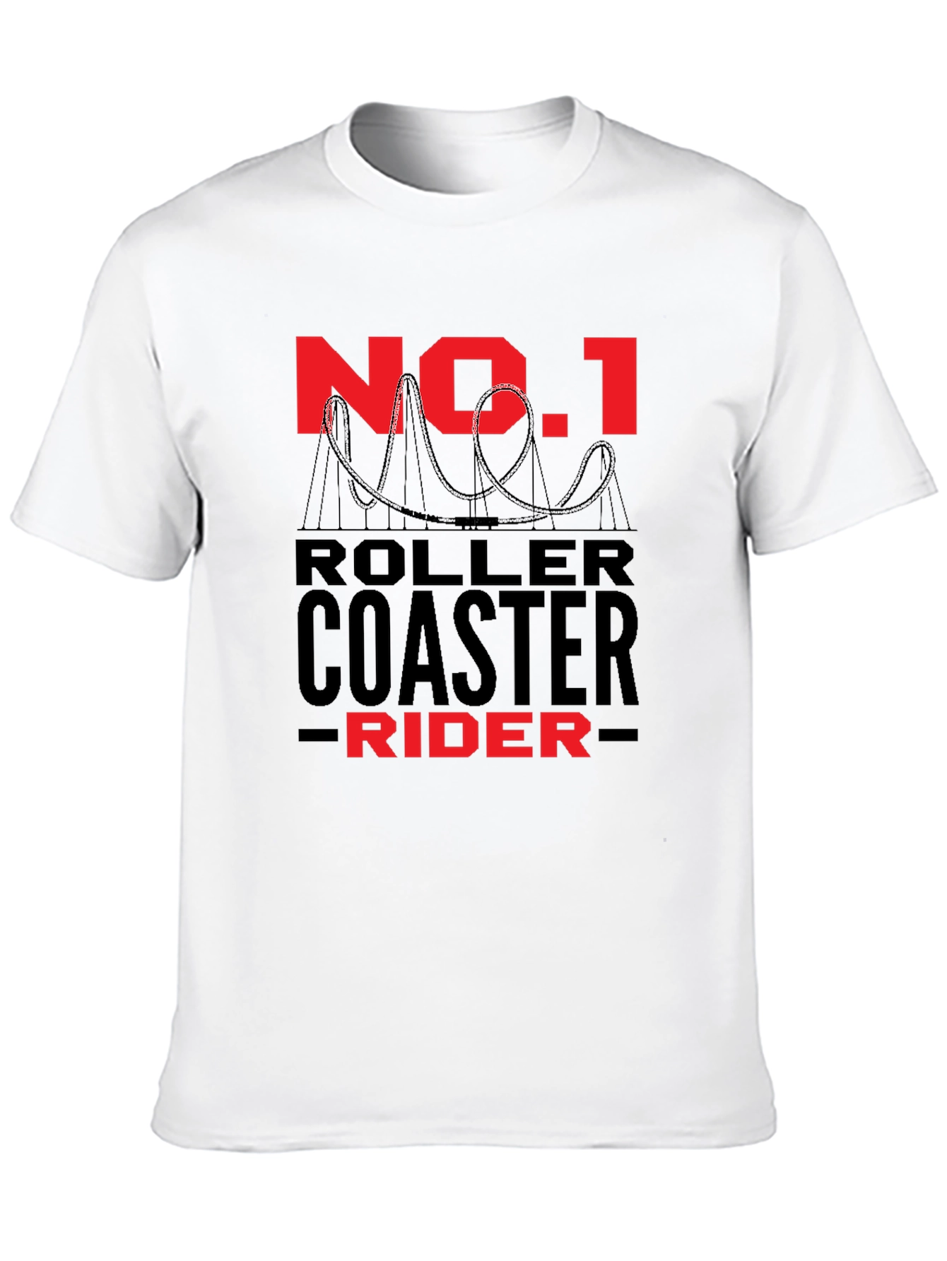 No. 1 Roller Coaster Rider Black Tee