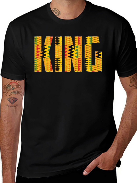 King African Print Mens T-Shirt