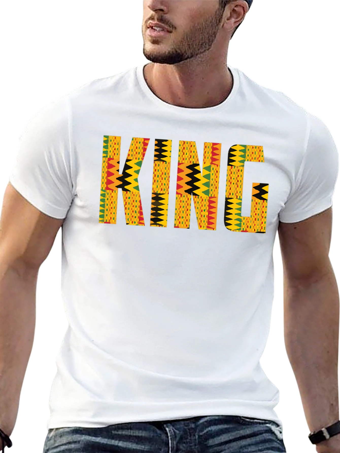 King African Print Mens T-Shirt