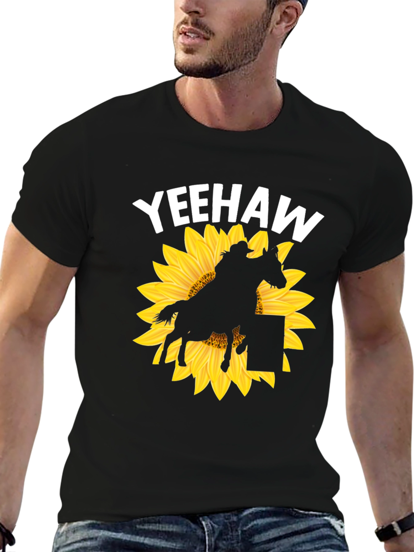 Yeehaw Sunflower Graphic T-Shirt - Western Style