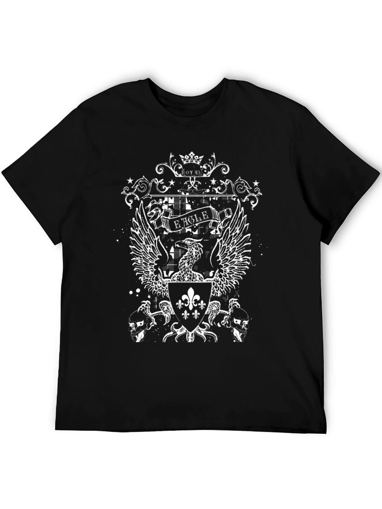 Eagle Crest Graphic Tee - Black Cotton Blend