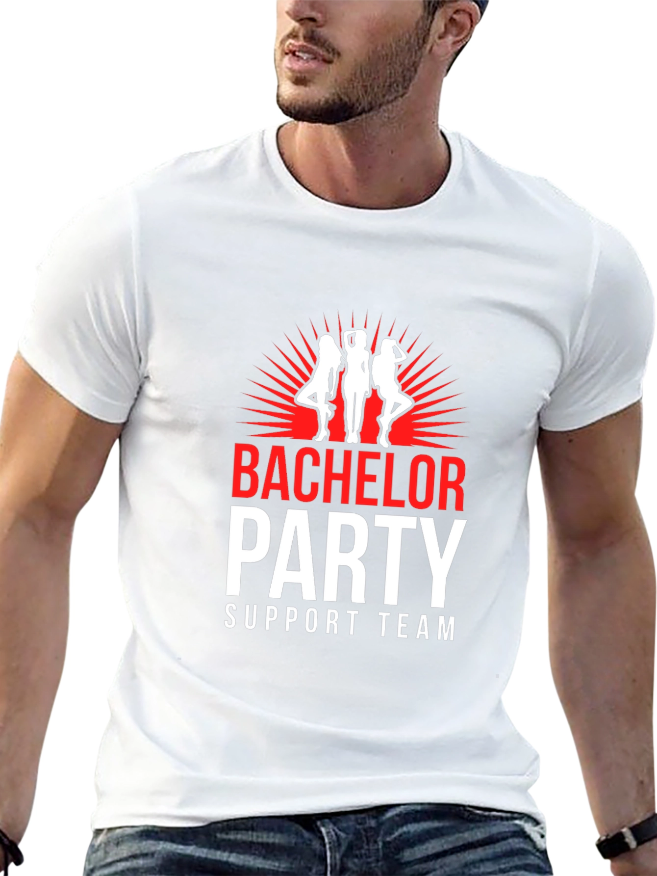 Bachelor Party Support Team Graphic T-Shirt