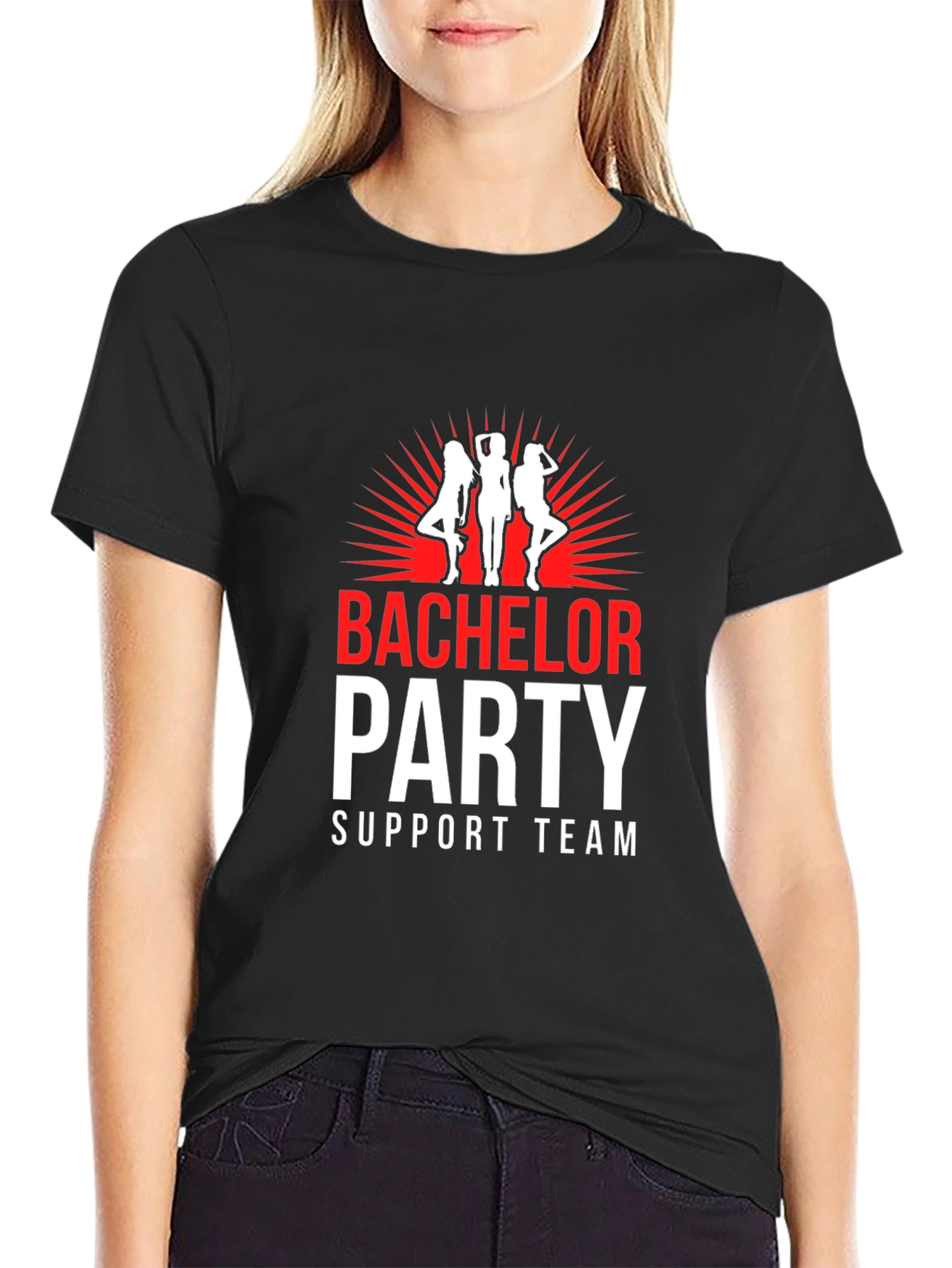 Bachelor Party Support Team Graphic T-Shirt