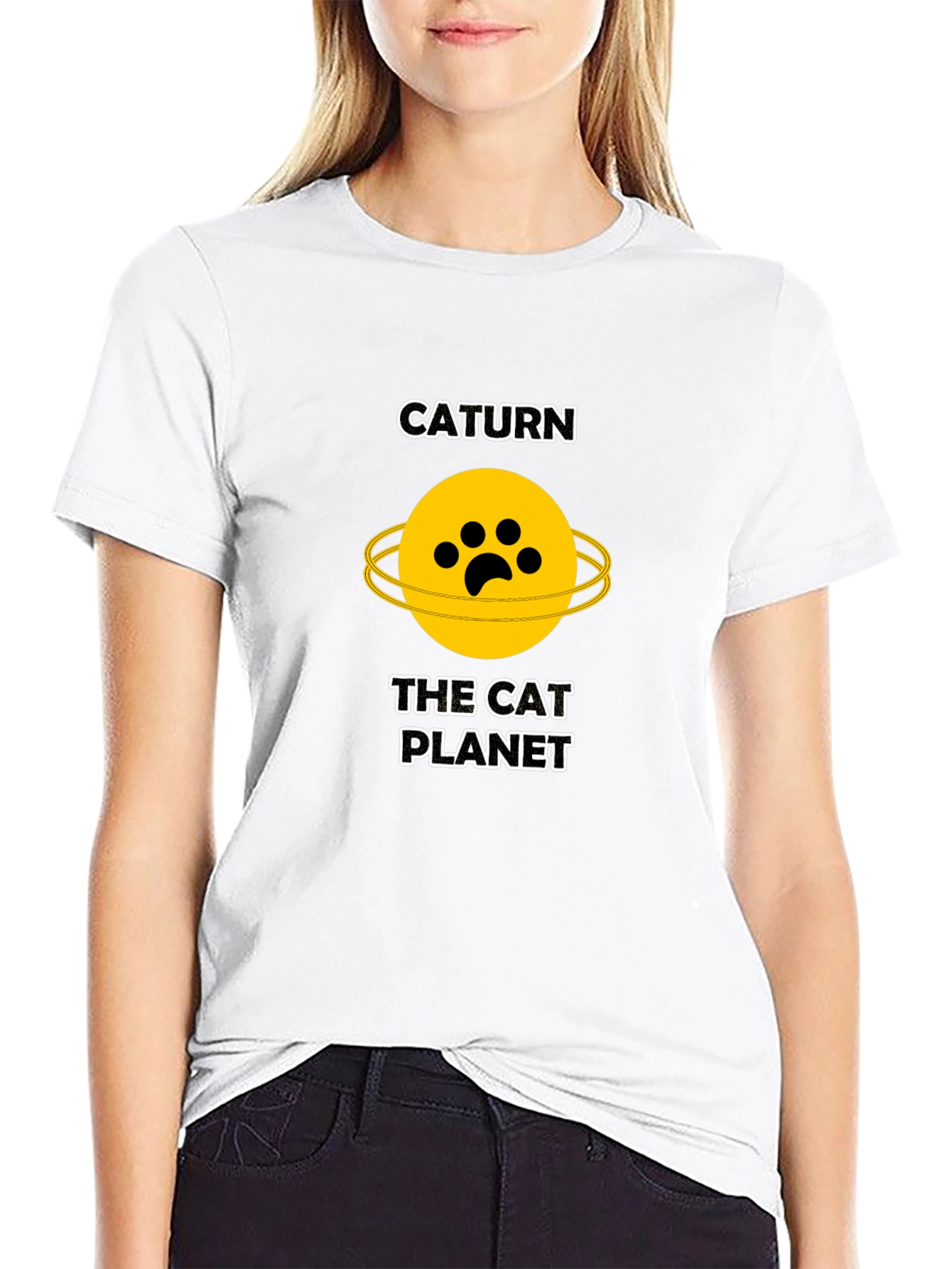 Caturn T-Shirt - The Cat Planet Graphic Tee