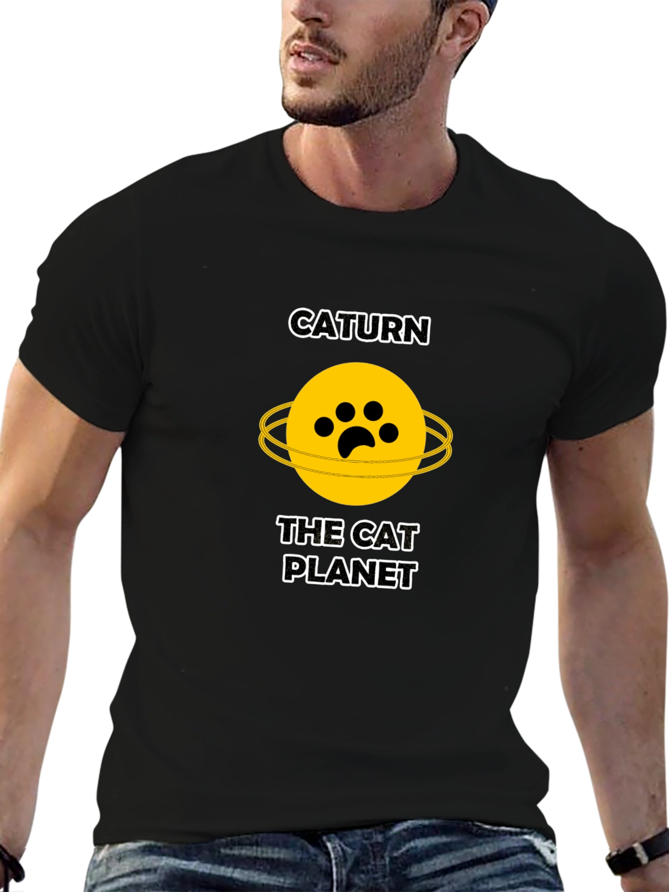 Caturn T-Shirt - The Cat Planet Graphic Tee